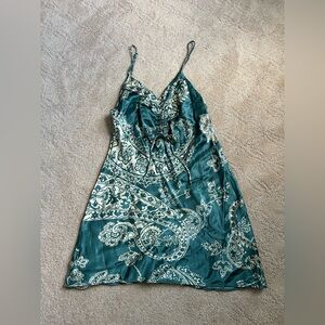 Paisley Silk Mini Dress